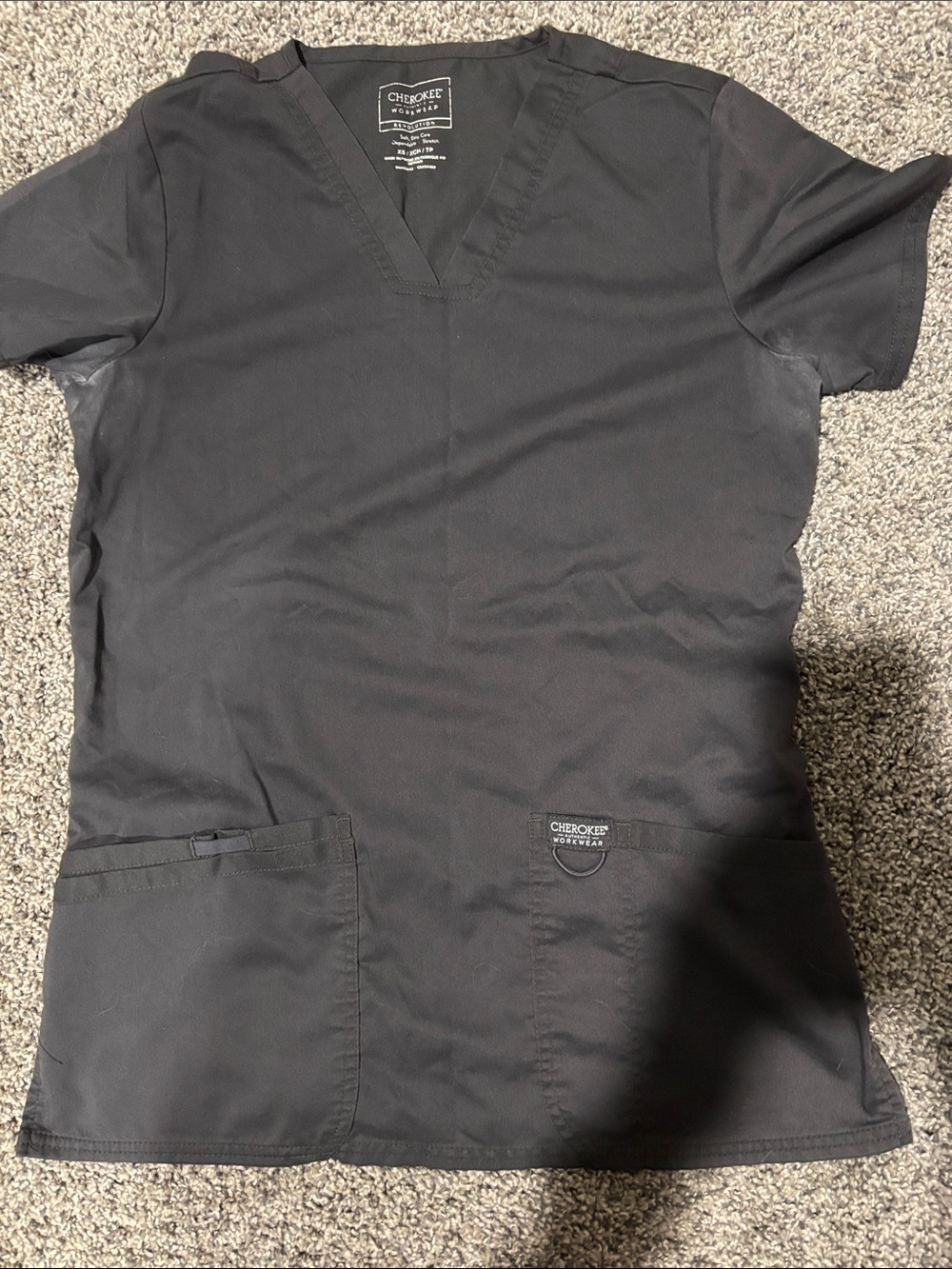 Cherokee Men’s Black V-Neck Scrub Top